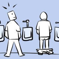 a comic about bathroom etiquette
